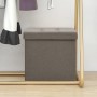 Taupe gray synthetic linen folding storage stool by vidaXL, Folding stools and chairs - Ref: Foro24-338769, Price: 20,59 €, D...