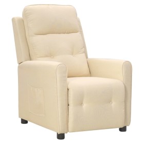 Cream Fabric Recliner by vidaXL, Armchairs - Ref: Foro24-342286, Price: 165,99 €, Discount: %