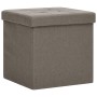 Taupe gray synthetic linen folding storage stool by vidaXL, Folding stools and chairs - Ref: Foro24-338769, Price: 20,59 €, D...