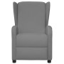 Sillón orejero reclinable de cuero sintético gris de vidaXL, Sillones - Ref: Foro24-342328, Precio: 171,99 €, Descuento: %