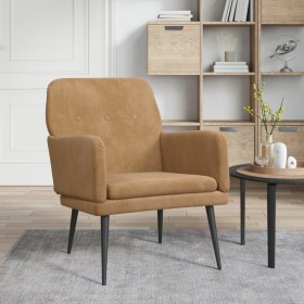 Brown velvet armchair 62x79x79 cm by vidaXL, Armchairs - Ref: Foro24-351411, Price: 93,70 €, Discount: %