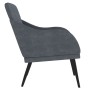 Sillón de terciopelo gris oscuro 63x76x80 cm de vidaXL, Sillones - Ref: Foro24-351437, Precio: 87,88 €, Descuento: %