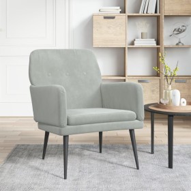 Light gray velvet armchair 62x79x79 cm by vidaXL, Armchairs - Ref: Foro24-351404, Price: 76,46 €, Discount: %