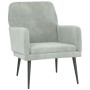 Sillón de terciopelo gris claro 62x79x79 cm de vidaXL, Sillones - Ref: Foro24-351404, Precio: 76,99 €, Descuento: %