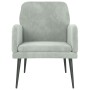 Sillón de terciopelo gris claro 62x79x79 cm de vidaXL, Sillones - Ref: Foro24-351404, Precio: 76,99 €, Descuento: %