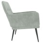 Sillón de terciopelo gris claro 62x79x79 cm de vidaXL, Sillones - Ref: Foro24-351404, Precio: 76,99 €, Descuento: %