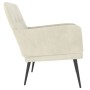 Sillón de terciopelo crema 62x79x79 cm de vidaXL, Sillones - Ref: Foro24-351412, Precio: 93,63 €, Descuento: %