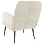 Sillón de terciopelo crema 62x79x79 cm de vidaXL, Sillones - Ref: Foro24-351412, Precio: 93,63 €, Descuento: %