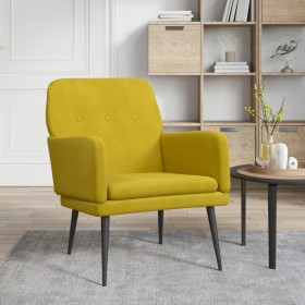 Sillón de terciopelo amarillo 62x79x79 cm de vidaXL, Sillones - Ref: Foro24-351410, Precio: 93,99 €, Descuento: %