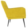 Sillón de terciopelo amarillo 62x79x79 cm de vidaXL, Sillones - Ref: Foro24-351410, Precio: 93,63 €, Descuento: %