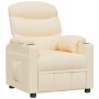 Cream Fabric Recliner by vidaXL, Armchairs - Ref: Foro24-348079, Price: 250,99 €, Discount: %