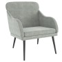 Light gray velvet armchair 63x76x80 cm by vidaXL, Armchairs - Ref: Foro24-351436, Price: 92,96 €, Discount: %