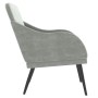 Light gray velvet armchair 63x76x80 cm by vidaXL, Armchairs - Ref: Foro24-351436, Price: 92,96 €, Discount: %