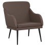 Sillón de cuero sintético marrón 63x76x80 cm de vidaXL, Sillones - Ref: Foro24-351426, Precio: 78,05 €, Descuento: %