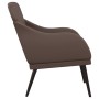 Sillón de cuero sintético marrón 63x76x80 cm de vidaXL, Sillones - Ref: Foro24-351426, Precio: 78,05 €, Descuento: %