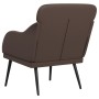 Sillón de cuero sintético marrón 63x76x80 cm de vidaXL, Sillones - Ref: Foro24-351426, Precio: 78,05 €, Descuento: %