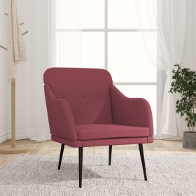 Sillón de tela rojo tinto 63x76x80 cm de vidaXL, Sillones - Ref: Foro24-351477, Precio: 83,99 €, Descuento: %