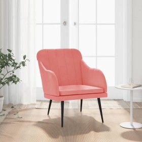 Pink velvet armchair 63x76x80 cm by vidaXL, Armchairs - Ref: Foro24-351457, Price: 87,74 €, Discount: %