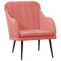 Sillón de terciopelo rosa 63x76x80 cm de vidaXL, Sillones - Ref: Foro24-351457, Precio: 87,64 €, Descuento: %