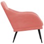 Sillón de terciopelo rosa 63x76x80 cm de vidaXL, Sillones - Ref: Foro24-351457, Precio: 87,64 €, Descuento: %