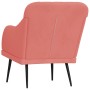 Sillón de terciopelo rosa 63x76x80 cm de vidaXL, Sillones - Ref: Foro24-351457, Precio: 87,64 €, Descuento: %