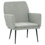 Sillón de terciopelo gris claro 62x79x79 cm de vidaXL, Sillones - Ref: Foro24-351372, Precio: 95,09 €, Descuento: %