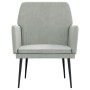 Sillón de terciopelo gris claro 62x79x79 cm de vidaXL, Sillones - Ref: Foro24-351372, Precio: 95,09 €, Descuento: %