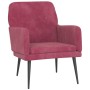 Sillón de terciopelo rojo tinto 62x79x79 cm de vidaXL, Sillones - Ref: Foro24-351408, Precio: 97,62 €, Descuento: %