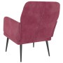 Sillón de terciopelo rojo tinto 62x79x79 cm de vidaXL, Sillones - Ref: Foro24-351408, Precio: 97,62 €, Descuento: %