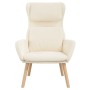 Sillón de relax de terciopelo blanco crema de vidaXL, Sillones - Ref: Foro24-341360, Precio: 116,00 €, Descuento: %