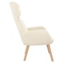 Sillón de relax de terciopelo blanco crema de vidaXL, Sillones - Ref: Foro24-341360, Precio: 116,00 €, Descuento: %