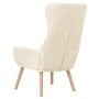 Sillón de relax de terciopelo blanco crema de vidaXL, Sillones - Ref: Foro24-341360, Precio: 116,00 €, Descuento: %