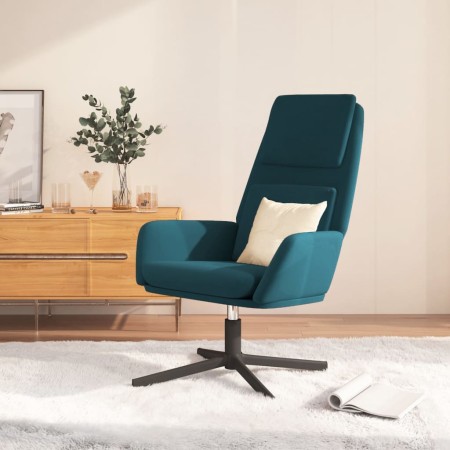 Blue velvet relaxation armchair by vidaXL, Armchairs - Ref: Foro24-341350, Price: 128,27 €, Discount: %