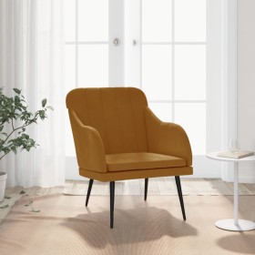 Brown velvet armchair 63x76x80 cm by vidaXL, Armchairs - Ref: Foro24-351461, Price: 83,99 €, Discount: %