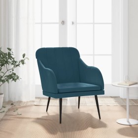 Blue velvet armchair 63x76x80 cm by vidaXL, Armchairs - Ref: Foro24-351463, Price: 100,37 €, Discount: %