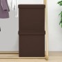 Folding storage stools 2 units brown PVC by vidaXL, Folding stools and chairs - Ref: Foro24-338787, Price: 37,66 €, Discount: %