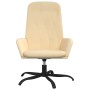 Sillón de relax de terciopelo blanco crema de vidaXL, Sillones - Ref: Foro24-341214, Precio: 87,52 €, Descuento: %