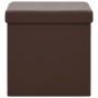 Folding storage stools 2 units brown PVC by vidaXL, Folding stools and chairs - Ref: Foro24-338787, Price: 37,66 €, Discount: %