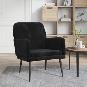 Sillón de terciopelo negro 62x79x79 cm de vidaXL, Sillones - Ref: Foro24-351409, Precio: 94,07 €, Descuento: %