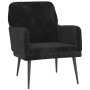 Sillón de terciopelo negro 62x79x79 cm de vidaXL, Sillones - Ref: Foro24-351409, Precio: 76,99 €, Descuento: %