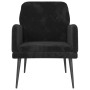 Sillón de terciopelo negro 62x79x79 cm de vidaXL, Sillones - Ref: Foro24-351409, Precio: 76,99 €, Descuento: %