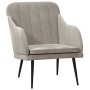 Light gray velvet armchair 63x76x80 cm by vidaXL, Armchairs - Ref: Foro24-351454, Price: 100,21 €, Discount: %