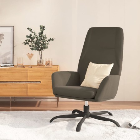 Sillón de relax de piel de ante sintética gris oscuro de vidaXL, Sillones - Ref: Foro24-341380, Precio: 84,95 €, Descuento: %