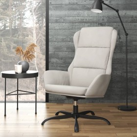 Sillón de relax de piel de ante sintética gris claro de vidaXL, Sillones - Ref: Foro24-341420, Precio: 96,21 €, Descuento: %