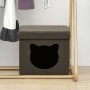 Folding storage stool cat print dark brown fabric by vidaXL, Folding stools and chairs - Ref: Foro24-338757, Price: 18,73 €, ...