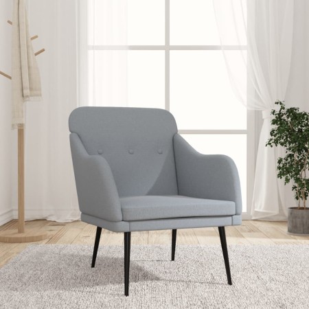 Sillón de tela gris claro 63x76x80 cm de vidaXL, Sillones - Ref: Foro24-351474, Precio: 93,92 €, Descuento: %