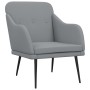 Sillón de tela gris claro 63x76x80 cm de vidaXL, Sillones - Ref: Foro24-351474, Precio: 93,99 €, Descuento: %