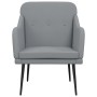 Sillón de tela gris claro 63x76x80 cm de vidaXL, Sillones - Ref: Foro24-351474, Precio: 93,99 €, Descuento: %