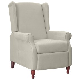 Light Gray Microfiber Fabric Recliner Wing Chair by vidaXL, Armchairs - Ref: Foro24-342241, Price: 206,99 €, Discount: %