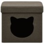 Folding storage stool cat print dark brown fabric by vidaXL, Folding stools and chairs - Ref: Foro24-338757, Price: 18,73 €, ...